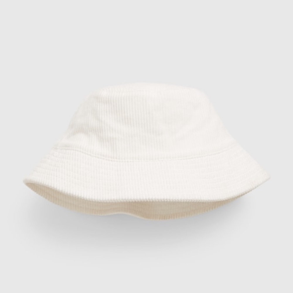Gap Corduroy Cotton Bucket Hat Cream Beige